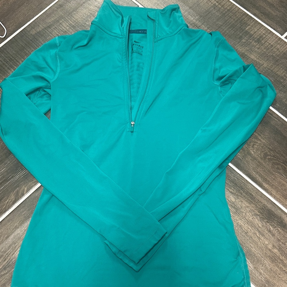 Nike Dri-Fit Teal Quarter-Zip Pullover